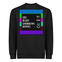 Black Eat Sleep Chemıstray Repeat Heavyweight Sweatshirt - Bettercallsaul
