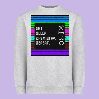 Eat Sleep Chemıstray Repeat Heavyweight Sweatshirt Designed By Bettercallsaul