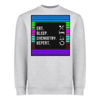Heather Grey Eat Sleep Chemıstray Repeat Heavyweight Sweatshirt - Bettercallsaul