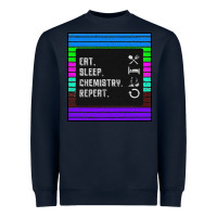 Navy Eat Sleep Chemıstray Repeat Heavyweight Sweatshirt - Bettercallsaul