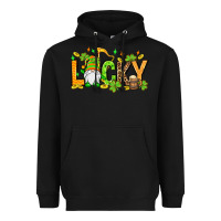 Black St. Patrick's Lucky gnome Heavyweight Hoodie - OliviaCreatesArt