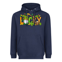 Navy St. Patrick's Lucky gnome Heavyweight Hoodie - OliviaCreatesArt