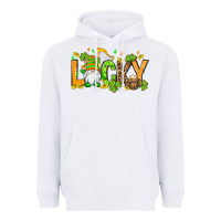 White St. Patrick's Lucky gnome Heavyweight Hoodie - OliviaCreatesArt