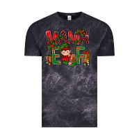 Cloud Black Mama Elf with Gift Christmas Vintage Tee - NancyCooperArtShop