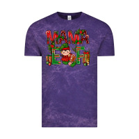 Cloud Purple Mama Elf with Gift Christmas Vintage Tee - NancyCooperArtShop