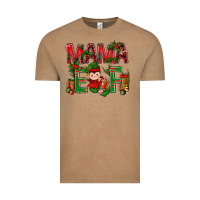 Vintage Coffee Mama Elf with Gift Christmas Vintage Tee - NancyCooperArtShop