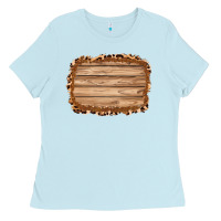 Baby Blue wood leopard and shimmer background 3200x2400 Ladies Tee - AdoDesignShop