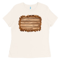 Bone wood leopard and shimmer background 3200x2400 Ladies Tee - AdoDesignShop