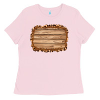 Bubblegum Pink wood leopard and shimmer background 3200x2400 Ladies Tee - AdoDesignShop