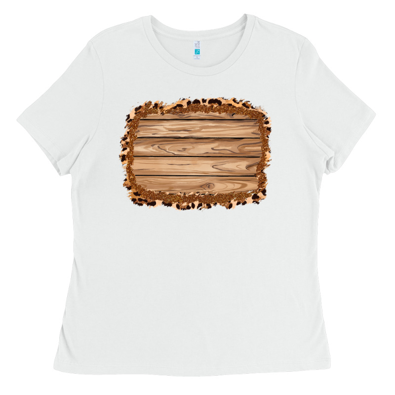 Wood Leopard And Shimmer Background 3200x2400 Ladies Tee by AdoDesignShop | Teevron