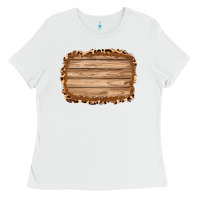 White wood leopard and shimmer background 3200x2400 Ladies Tee - AdoDesignShop