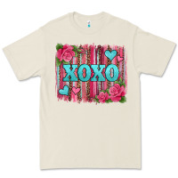 Bone xoxo valentines day leopard glitter brushstroke Premium Tee - Jasminsmagicworld