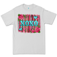 Dove Grey xoxo valentines day leopard glitter brushstroke Premium Tee - Jasminsmagicworld