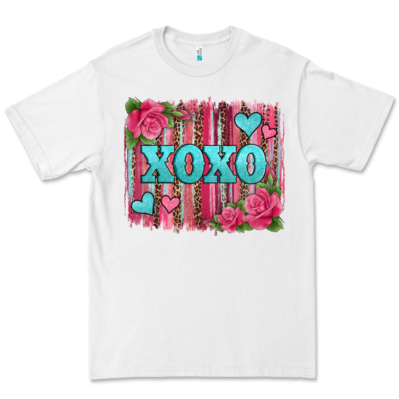 Xoxo Valentines Day Leopard Glitter Brushstroke Premium Tee by Jasminsmagicworld | Teevron