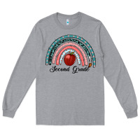 Heather Grey second grade rainbow Long Sleeve Tee - RanaPortraitStore