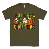 Army Green just a girl who loves christmas Classic Tee - MaliasSmallBusiness