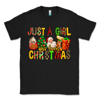 Black just a girl who loves christmas Classic Tee - MaliasSmallBusiness