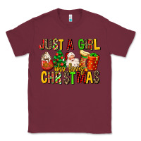 Burgundy just a girl who loves christmas Classic Tee - MaliasSmallBusiness