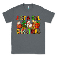 Charcoal Heather just a girl who loves christmas Classic Tee - MaliasSmallBusiness