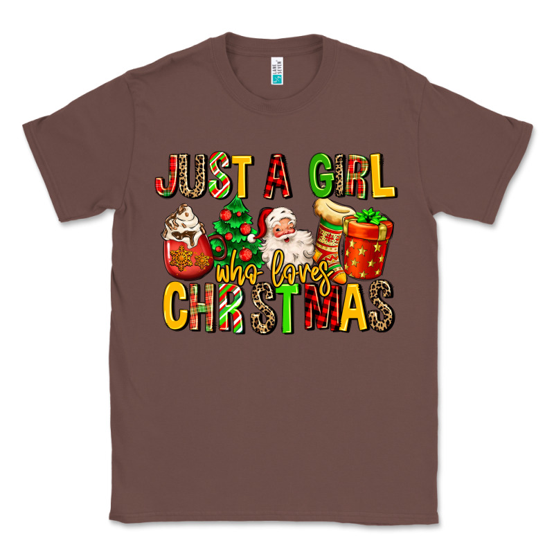 Just A Girl Who Loves Christmas Classic Tee by MaliasSmallBusiness | Teevron