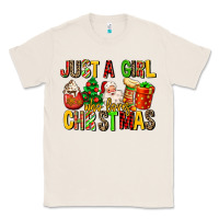 Natural just a girl who loves christmas Classic Tee - MaliasSmallBusiness