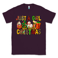 Plum just a girl who loves christmas Classic Tee - MaliasSmallBusiness