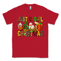Red just a girl who loves christmas Classic Tee - MaliasSmallBusiness