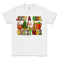White just a girl who loves christmas Classic Tee - MaliasSmallBusiness