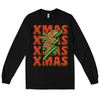 Black xmas lightning bolt Long Sleeve Tee - Jasminsmagicworld
