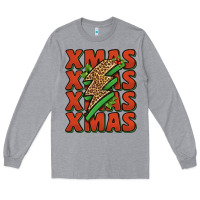 Heather Grey xmas lightning bolt Long Sleeve Tee - Jasminsmagicworld
