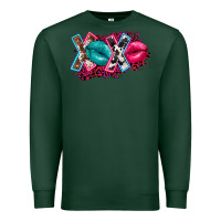 Sports Green Western xoxo Premium Sweatshirt - FaDigitalArtStudio