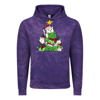 Cloud Purple Christmas cat tree Vintage Hoodie - MaliasSmallBusiness