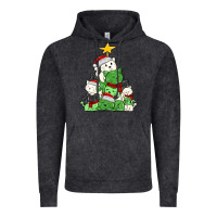 Vintage Black Christmas cat tree Vintage Hoodie - MaliasSmallBusiness