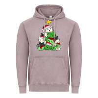 Vintage Zinc Christmas cat tree Vintage Hoodie - MaliasSmallBusiness