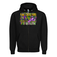 Black im catchin if youre throwin Zipper Hoodie - CowGirlArtShop