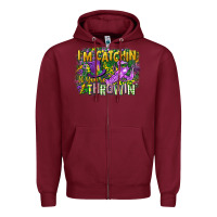 Burgundy im catchin if youre throwin Zipper Hoodie - CowGirlArtShop