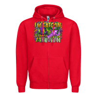 Red im catchin if youre throwin Zipper Hoodie - CowGirlArtShop