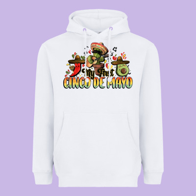 My First Cinco De Mayo Heavyweight Hoodie Designed By Fadigitalartstudio