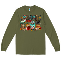 Army Green senior 2023 coffee cups Long Sleeve Tee - Jasminsmagicworld