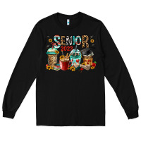 Black senior 2023 coffee cups Long Sleeve Tee - Jasminsmagicworld