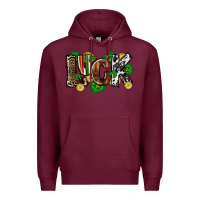 Burgundy Western luck St. Patrick's Day Premium Hoodie - CowGirlArtShop