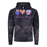 Cloud Black Peace Love Dental Vintage Hoodie - Jasminsmagicworld