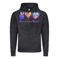 Vintage Black Peace Love Dental Vintage Hoodie - Jasminsmagicworld