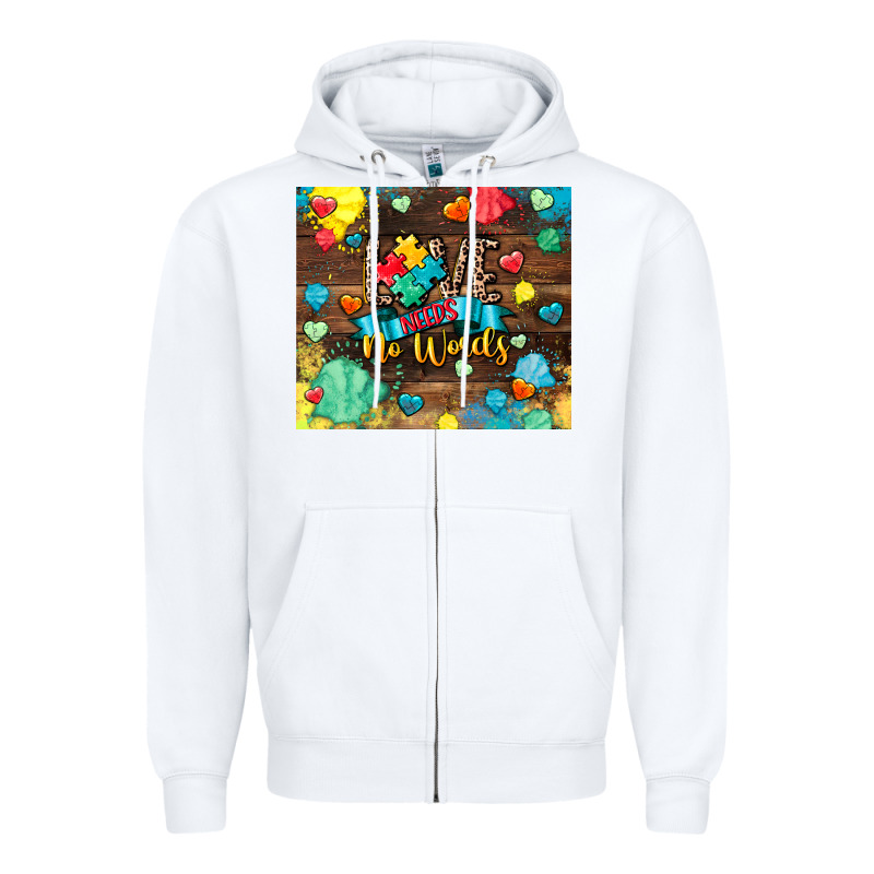 Love Needs No Words Zipper Hoodie by CowGirlArtShop | Teevron