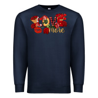 Navy Love more Valentine's Day Premium Sweatshirt - FaDigitalArtStudio