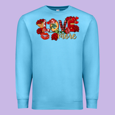 Love More Valentine's Day Premium Sweatshirt Designed By Fadigitalartstudio
