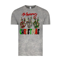 Cloud Rock Merry Christmas skeleton hands Vintage Tee - NancyCooperArtShop