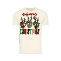 Vintage Arctic Merry Christmas skeleton hands Vintage Tee - NancyCooperArtShop