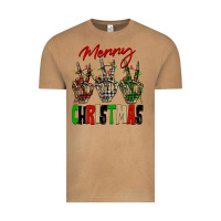 Vintage Camel Merry Christmas skeleton hands Vintage Tee - NancyCooperArtShop