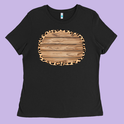 Wood And Leopard Background 3200x2400 Ladies Tee Designed By Adodesignshop
